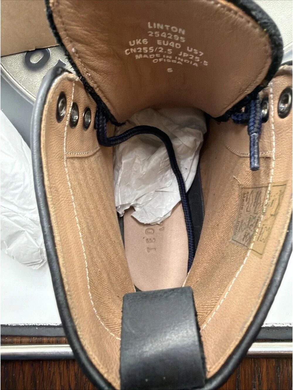 Ted Baker Linton Wedge Sole Derby Boots size 7 No Box